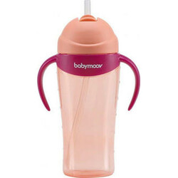 Babymoov. Пляшечка із соломинкою 2й рік 300мл Peach (A005005)