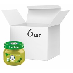 Gerber Овощное пюре "Кабачок", 6+м 6х80 гр. (6 шт.) (348036/6)