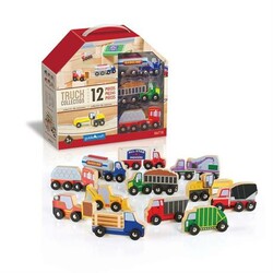 Guidecraft. Набор грузовиков Block Play к Дороге из дерева, 12 шт. (G6718)