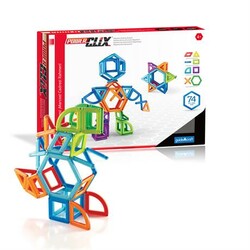 Guidecraft. Магнитный конструктор PowerClix Frames, 74 детали (G9201)