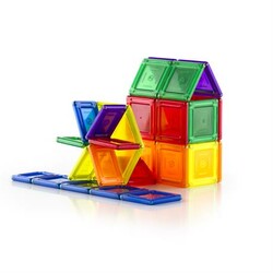 Guidecraft . Магнитный конструктор PowerClix Solids, 70 деталей (G9422)