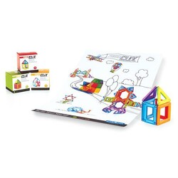 Guidecraft . Магнитный конструктор PowerClix Solids Базовый набор, 6 деталей (G9481)