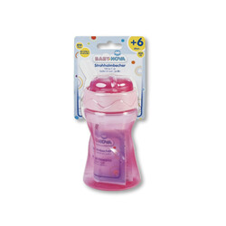 Baby-Nova. Поильник с трубочкой, 300 мл., 6 мес+ (341203)