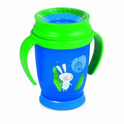 LOVI. 360 Кружка  з ручками (250 мл) JUNIOR - Слідуй за кроликом UNISEX (1/555new)
