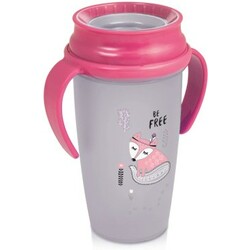 LOVI. Кружка з ручками (350 мл) ACTIVE - рожева RETRO (1/595new)