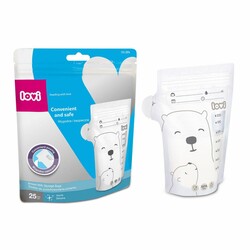 LOVI. Торбинки для зберігання молока 25 шт. Buddy bear (12/208)