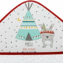 Interbaby. Полотенце для купания Tipi Oso wh/blue (8100229)