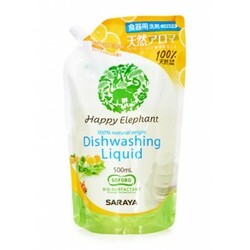 Saraya. Засіб для миття  посуду та овочів Happy Elephant 500 мл наповнювач (26047)