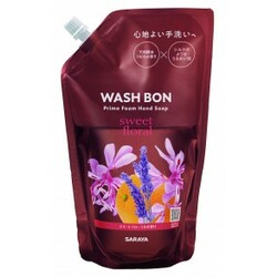 Saraya. Мило-піна  для рук з ароматом  квітів WASH BON Prime500 мл (23895)