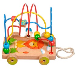 Іграшки з дерева. Лабіринт-каталка "Левеня" (Д011)