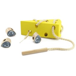 Игрушки из дерева. Шнуровка сыр (Д264)