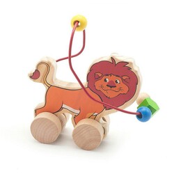 Игрушки из дерева. Лабиринт-каталка Лев (Д359)