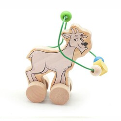 Іграшки з дерева. Лабіринт-каталка Козел (Д360)