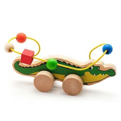 Іграшки з дерева. Лабіринт-каталка Крокодил (Д362)