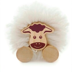 Игрушки из дерева. Помпон  Овечка (Д397)