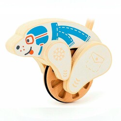 Игрушки из дерева.Каталка «Медведь" (Д404)