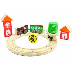 Игрушки из дерева. Игорный Набор - Трасса "Локомотив" (Д406)