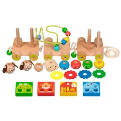 Іграшки з дерева. Паровозик "Чух-чух" №1 (Д419)