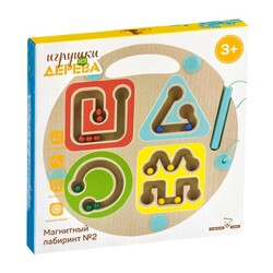 Іграшки з дерева. Магнітний лабіринт "Геометрія" (Д443)