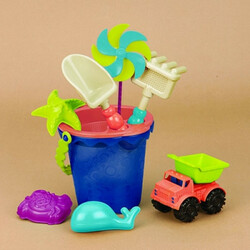 Battat Summery. Набор для игры с песком и водой - ВЕДЕРЦЕ МОРЕ (9 предметов) (BX1330Z)