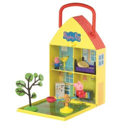 Peppa.  Игровой набор Peppa - ДОМ ПЕППЫ С ЛУЖАЙКОЙ (домик с аксессуарами, 2 фигурки) (06156)