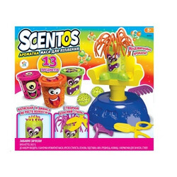 Scentos.  Набор ароматной массы для лепки - ЗАБАВНЫЕ ПРИЧЕСКИ (3 баночки * 57 g, аксессуары) (45553)