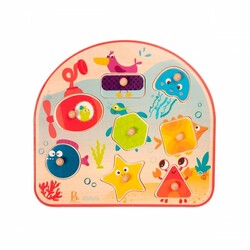 Battat. Дерев'яна іграшка-вкладиш - МОРСЬКІ ЖИТЕЛІ (BX1844GZ)