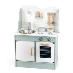Viga Toys. Детская кухня из дерева с аксессуарами  PolarB зеленая (44048)