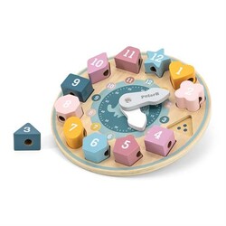 Viga Toys. Дерев'яний сортер-шнурівка PolarB Годинники (44053)