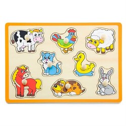 Viga Toys. Деревянная рамка-вкладыш  Домашние животные (50017)