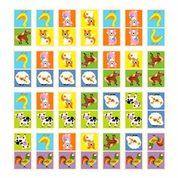 Viga Toys. Дерев'яне доміно Фермерські звірята (51306)