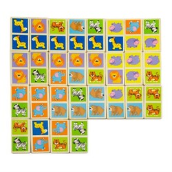 Viga Toys. Дерев'яне доміно Звірята (51307)