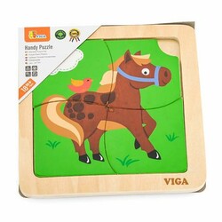 Viga Toys. Дерев'яний міні-пазл Конячка, 4 ел. (51312)