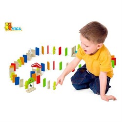 Viga Toys. Деревянный игровой набор  Домино, 116 эл. (51620)