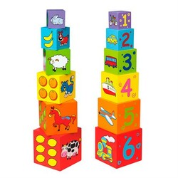  Viga Toys. Деревянные кубики-пирамидка (59461)
