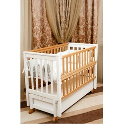 Goydalka. Ліжко "Alex"  (600*1200) (бук) фарбоване (біле, слонова кість) (1B2-2,9-1,2)