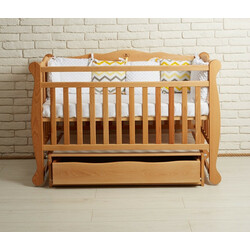 Goydalka. Ліжко "NATALI" на підшипниках з шухлядою (600*1200) (Бук) (1В34-2)