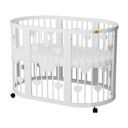 IngVart. Кроватка SMART BED OVAL, 60/120, с сердечками (2341401)