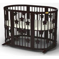 IngVart. Кроватка SMART BED OVAL, 60/120, со звездочками (2351401)