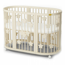 IngVart. Кроватка SMART BED ROUND, 72/120, со звездочками (1351401)