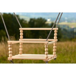 Goydalka. Качеля деревянная-2 (со спинкой) (280 * 380 * 280) (бук) (11С24-1)