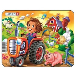 LARSEN. Пазл рамка-вкладыш Ферма. Маленький тракторист, серия МИНИ (Z11-2)