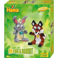 HAMA. Набор термомозаики "Объемные животные" Midi 5+ (3247)