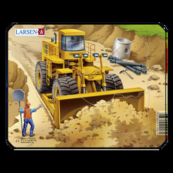 LARSEN. Пазл рамка-вкладиш LARSEN Бульдозер, серия МИНИ (Z3-2)