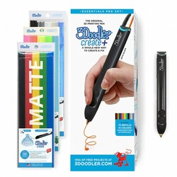 3Doodler Create. 3D-ручка PLUS  для проф.использов.-Черная(75 cтержней,аксессуары) (8CPSBKEU3E)