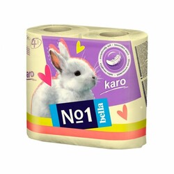 Bella Karo. Туалетная бумага Bella Karo 2 слоя 4 рулона, цветная (5900516460440)