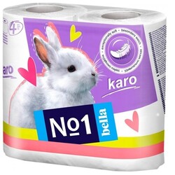 Bella. Туалетная бумага Bella Karo 2 слоя 4 рулона, белая (460464)