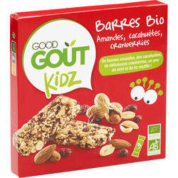 GOOD GOUT. Батончики с миндалем, арахисом и клюквой 3х20г (3760269310353)