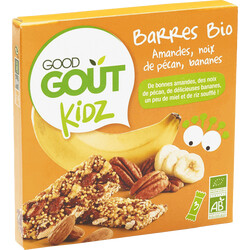GOOD GOUT. Батончики с миндальным орехом, орехами и бананом 3х20г (3760269310360)