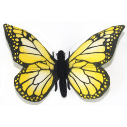 Hansa. Мягкая игрушка Бабочка желтый, ширина 14 см (7101)